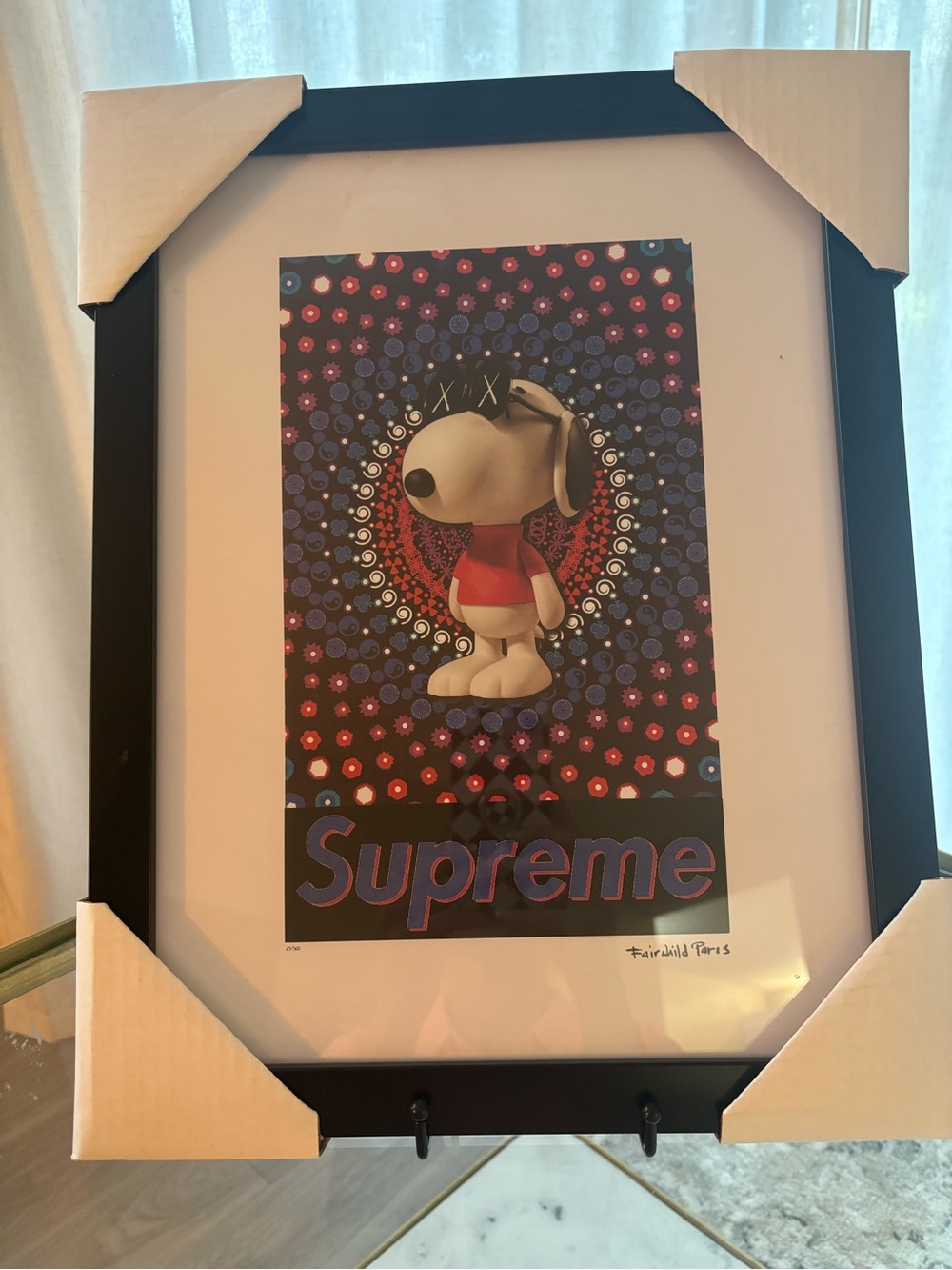 🐶 Fairchild Paris “Snoopy x Supreme” Framed Art Print — Limited Edition 23/300